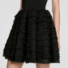 Dua Short ruffled lace dress Black