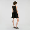 Dua Short ruffled lace dress Black