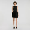 Dua Short ruffled lace dress Black