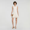Natacha Floral knit short dress Ecru