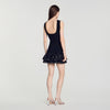 Dalya Short knit dress with studs Black