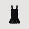 Dalya Short knit dress with studs Black