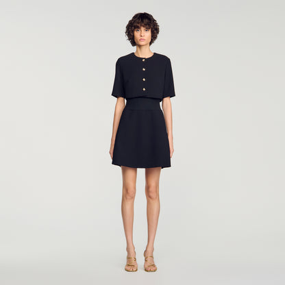 Georgina Short 2-in-1 dress Black