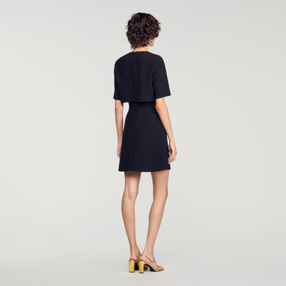 Georgina Short 2-in-1 dress Black