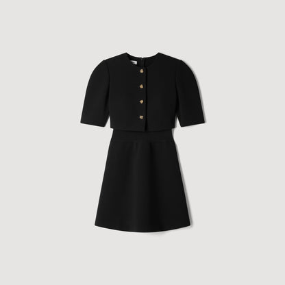 Georgina Short 2-in-1 dress Black