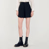 High-Waisted Shorts With Buttons Black