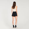June Press-Stud Flared Shorts Black