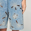 Liorea Embroidered Bermuda Shorts Blue Jean