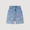 Liorea Embroidered Bermuda Shorts Blue Jean