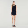 Lavandie High-waisted wool shorts Black