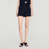 Lavandie High-waisted wool shorts Black