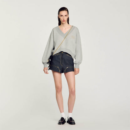 Cropped Sweatshirt Grey