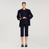 Buttoned Crop Top Black