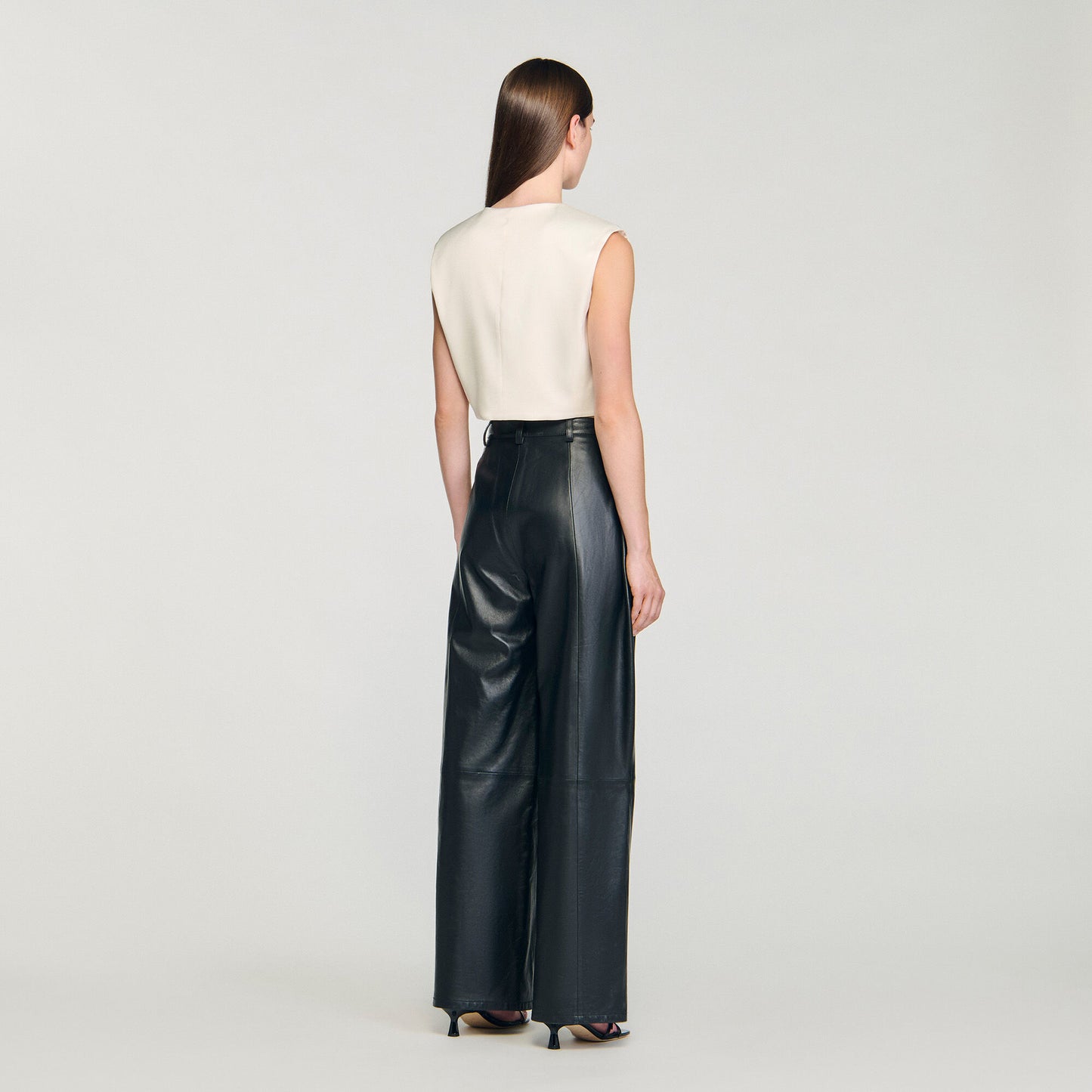 Auteuil Satin Crop Top Ecru