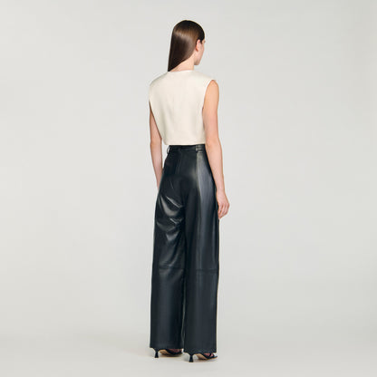 Auteuil Satin Crop Top Ecru