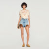 Lavandin Floral Guipure Crop Top Vanilla