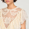 Lavandin Floral Guipure Crop Top Vanilla