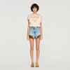 Lavandin Floral Guipure Crop Top Vanilla