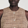 Javier Tweed Vest Brown