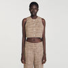 Javier Tweed Vest Brown