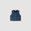 Bellamy Sequin Crop Top Navy Blue