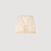 Amane Guipure Lace Crop Top Ecru