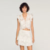 Nayana Guipure Lace Crop Top White