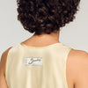 Nathalia Satin Top With Lace Trim Light Yellow