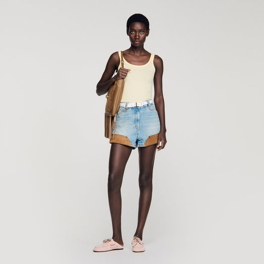Vertige Ribbed Vest Top LIGHT YELLOW