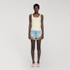 Vertige Ribbed Vest Top LIGHT YELLOW