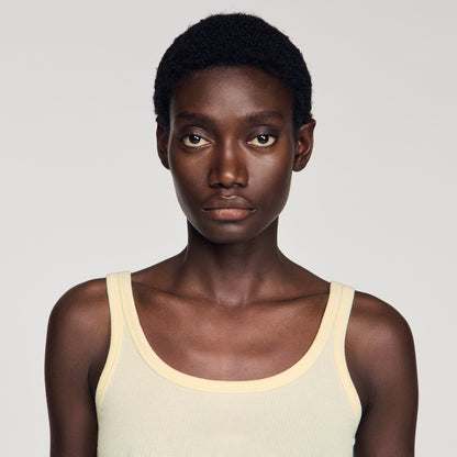 Vertige Ribbed Vest Top LIGHT YELLOW