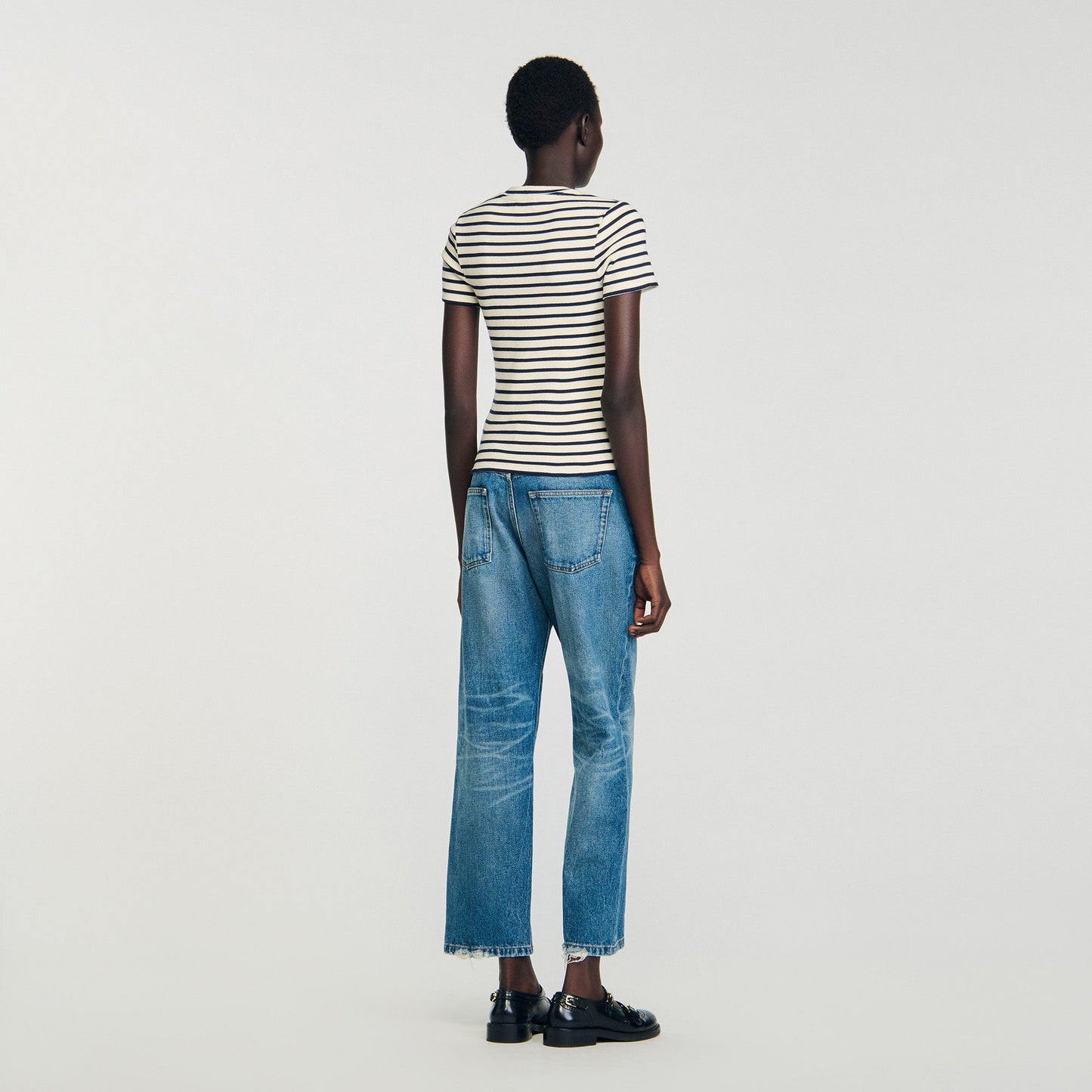 Summer Rhinestone Heart T-Shirt Ecru