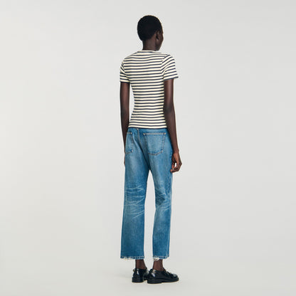 Summer Rhinestone Heart T-Shirt Ecru