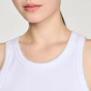 Evie Beaded Ribbed Vest Top White