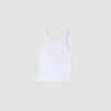 Evie Beaded Ribbed Vest Top White