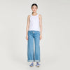 Evie Beaded Ribbed Vest Top White