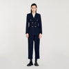 Double-Breasted Suit Jacket Navy Blue