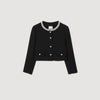 Domitille Jacket With Beaded Collar Black