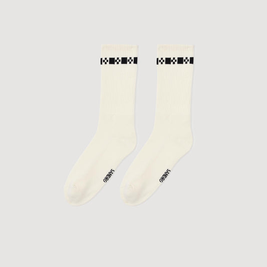 Embroidered Socks Off White