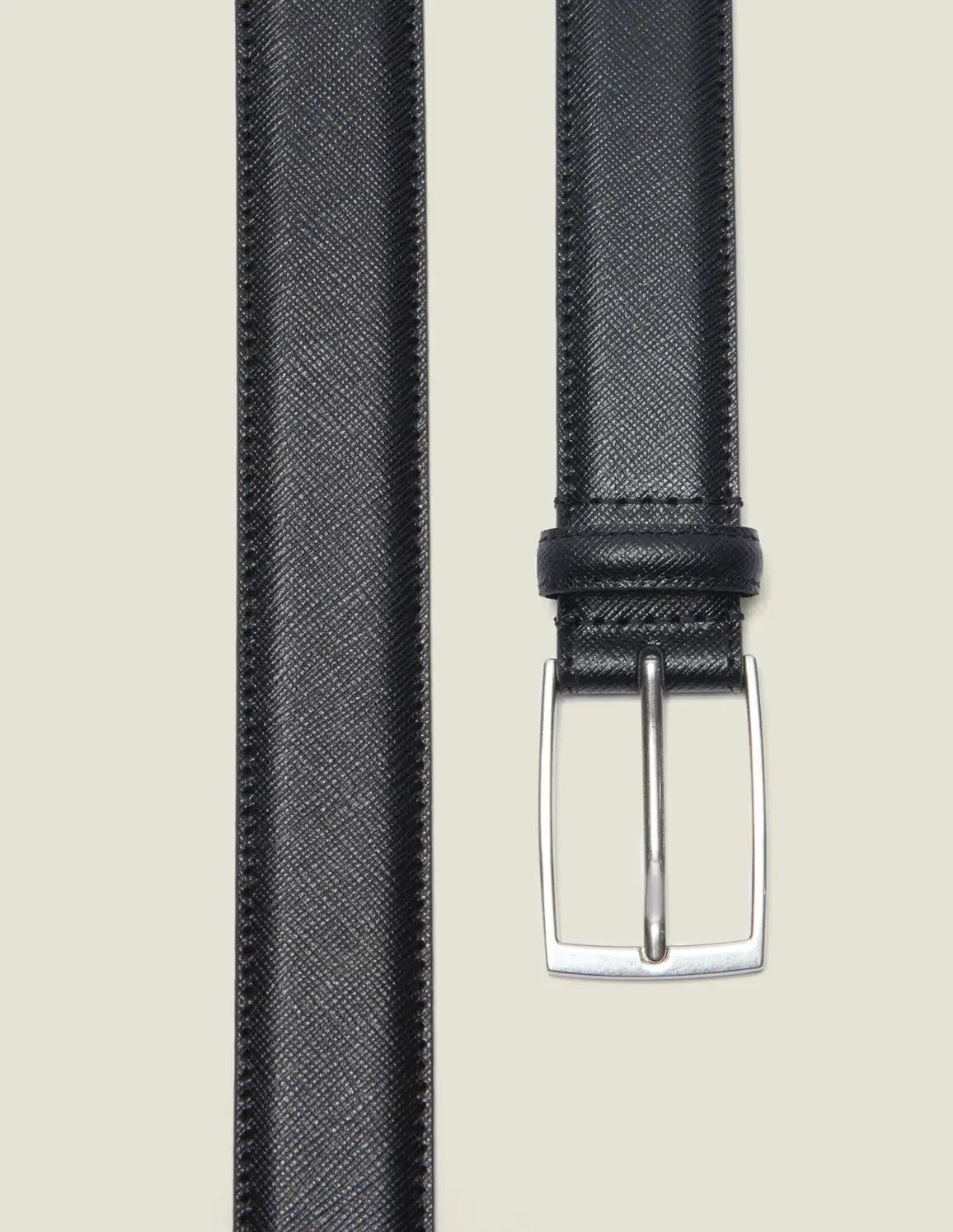 Saffiano Leather Belt Black