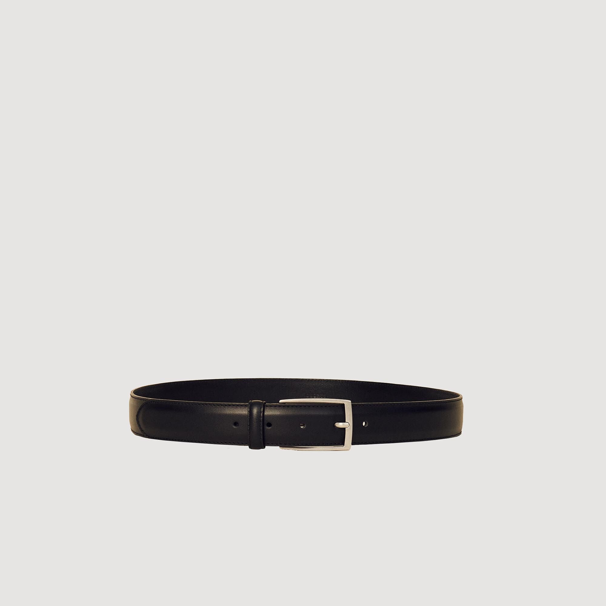 Smooth Leather Belt Black