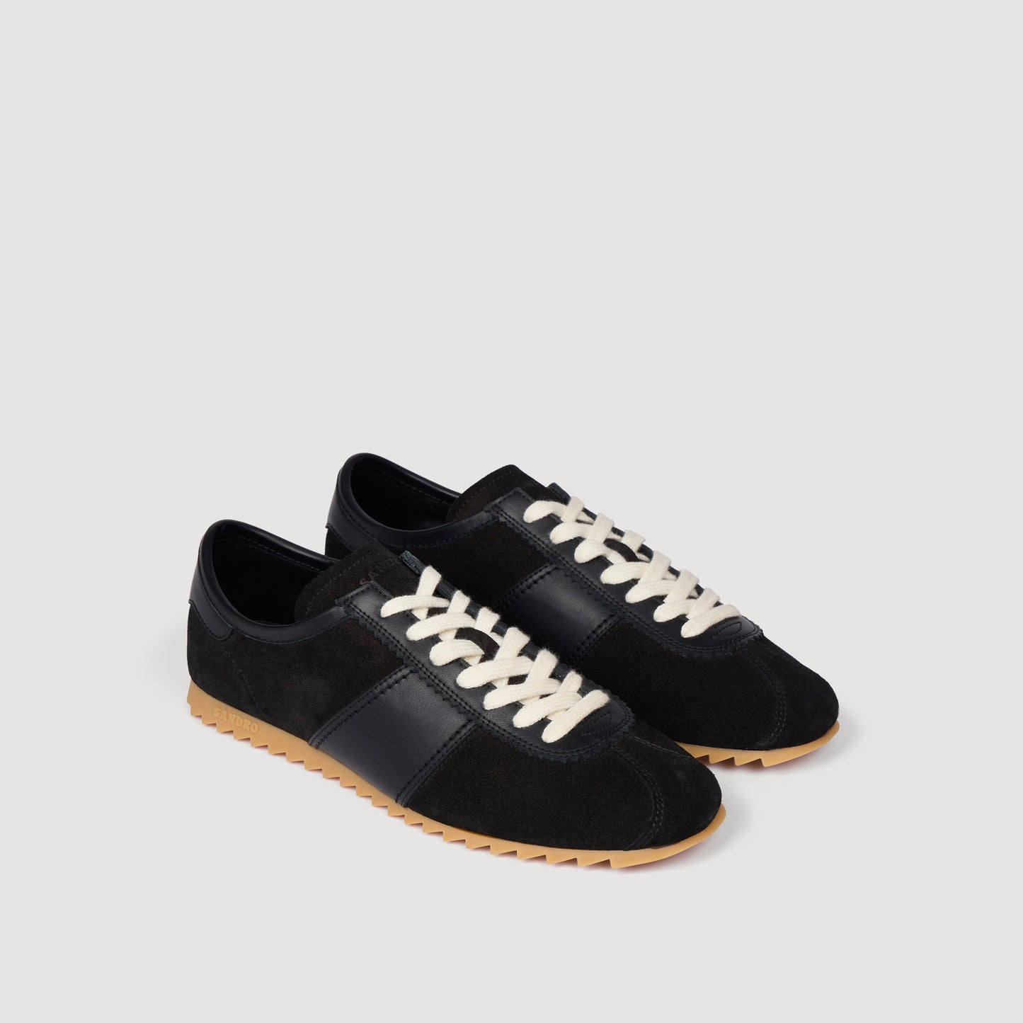 Soft Runner Low-Top Leather And Suede Trainers Black