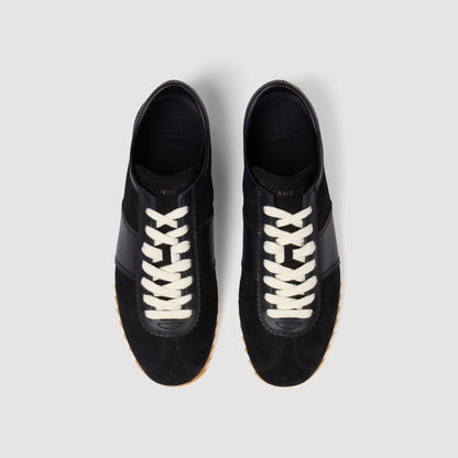 Soft Runner Low-Top Leather And Suede Trainers Black