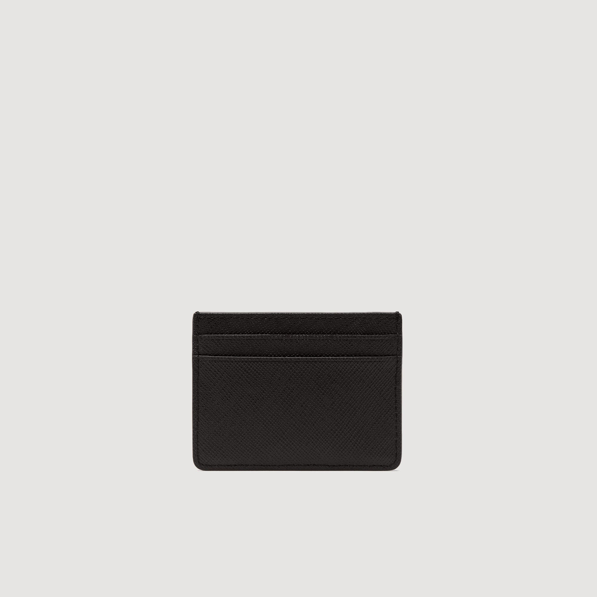 Holder Leather Card Holder Black