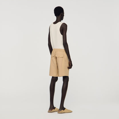 New Gamma Cotton Shorts Beige