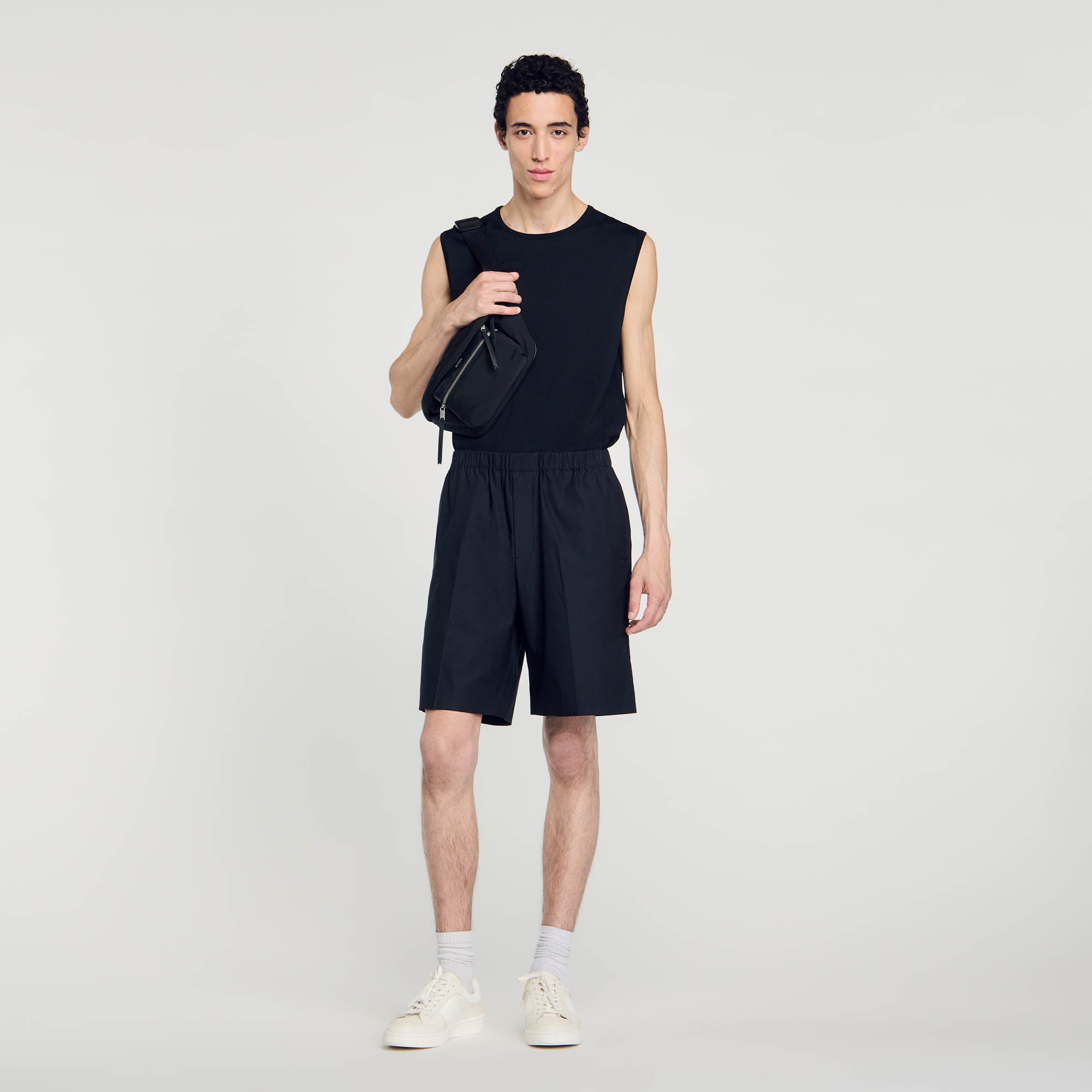 Cotton Canvas Shorts Black