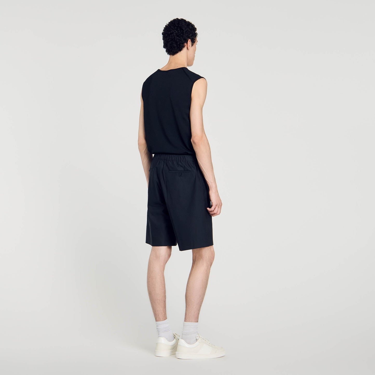 Cotton Canvas Shorts Black