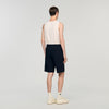 Rope Short Elasticated Waist Cotton Shorts Navy Blue