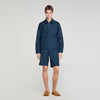 Denim Cross Short Square Cross Denim Shorts Navy Blue