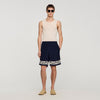 Amalfi Short Contrast Pattern Floaty Shorts Navy Blue
